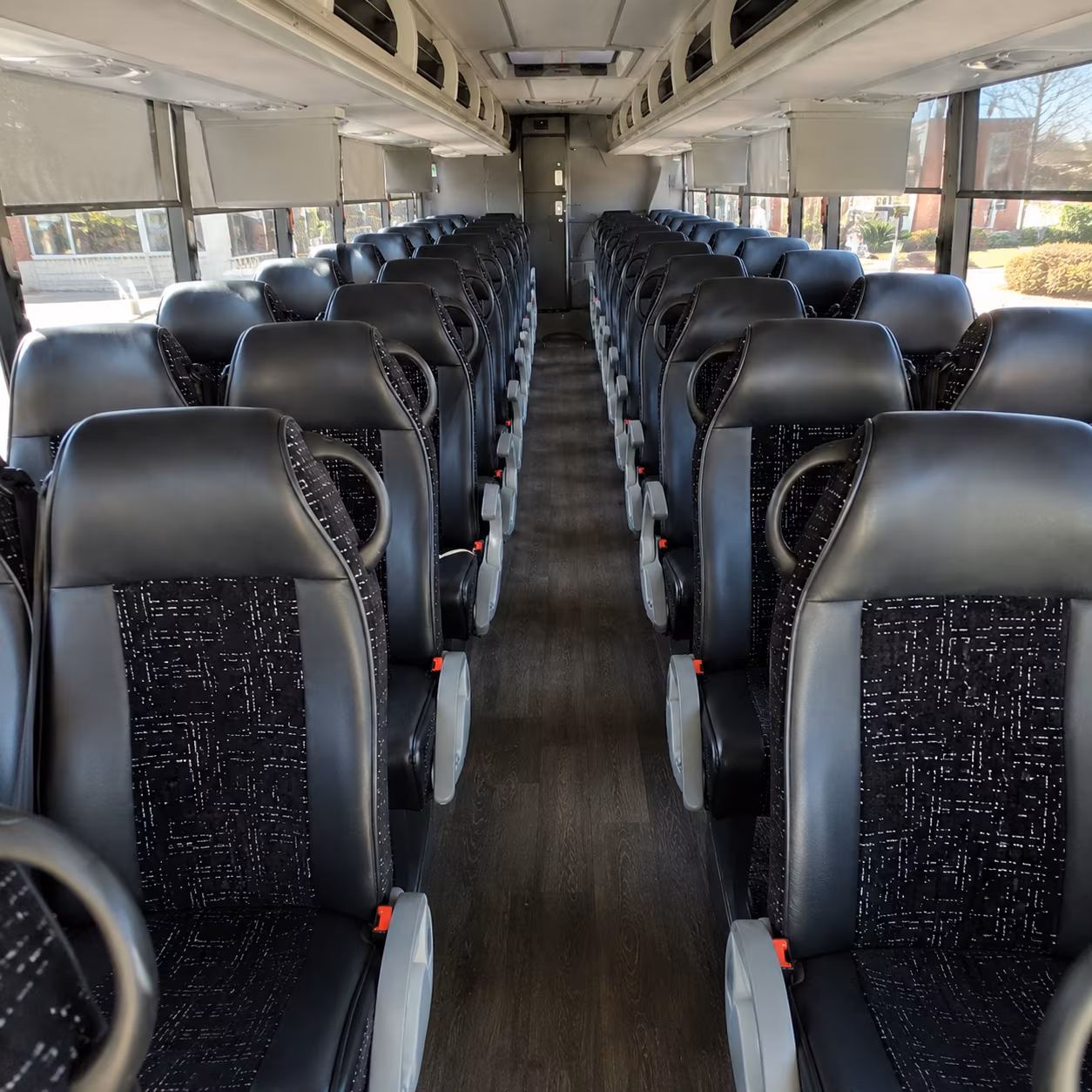 salinas 56 passenger charter bus inside