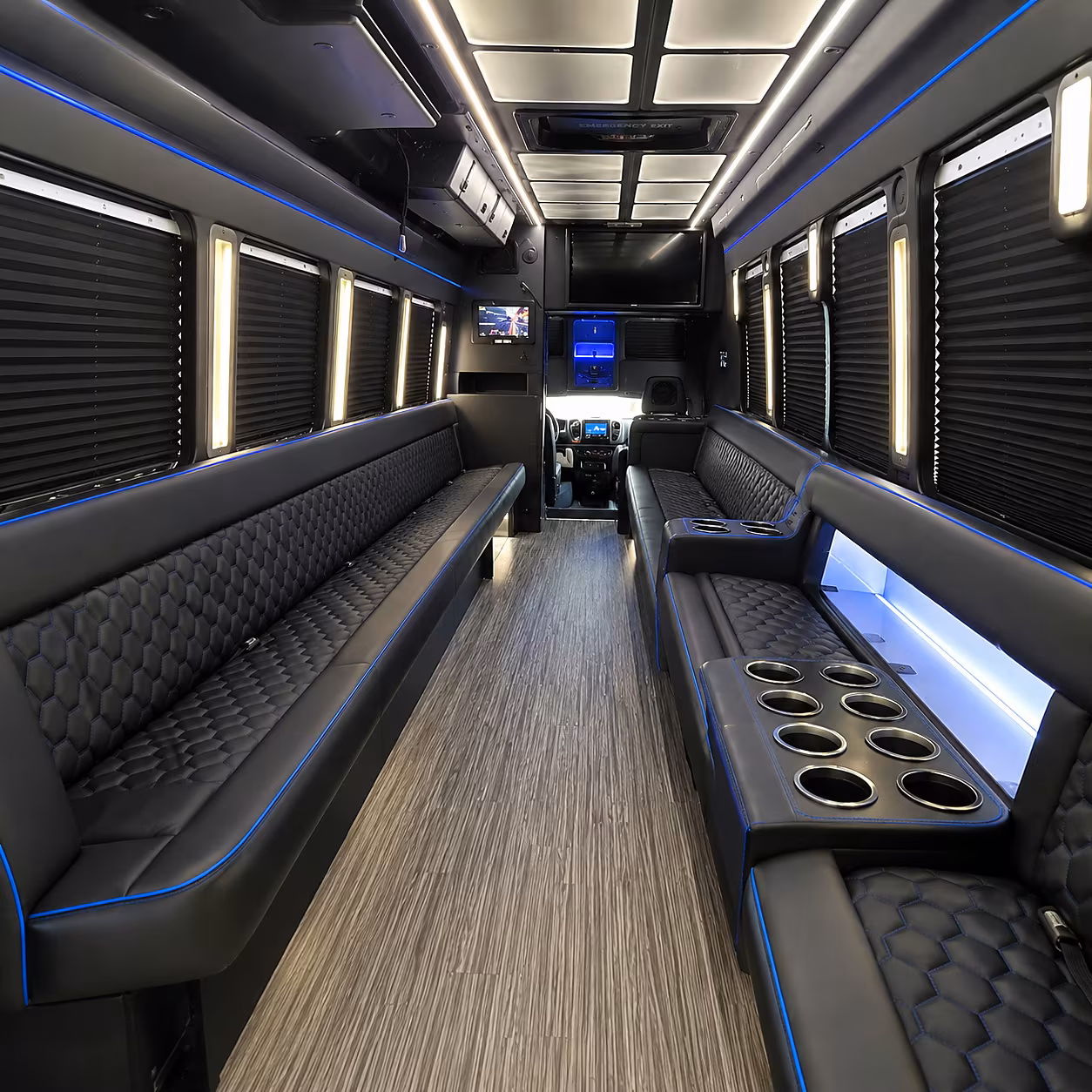 salinas party bus interior