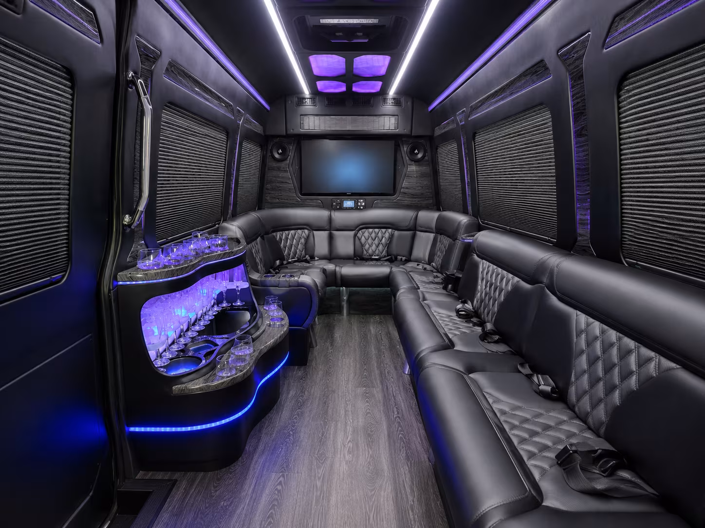 salinas sprinter limousine inside